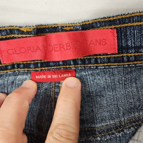 Gloria Vanderbilt Straight Leg Denim Jeans Women's 6 Short Petite Blue High Rise - Picture 8 of 9